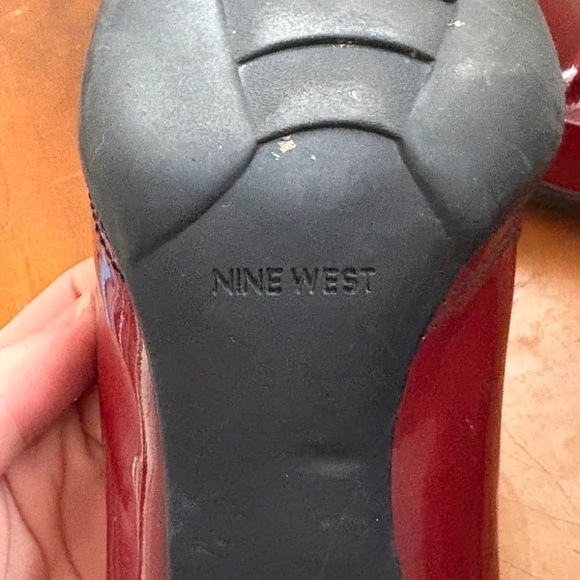Nine West Wine Patent Leather Mid-Heel Loafer Pumps - Picture 3 of 3